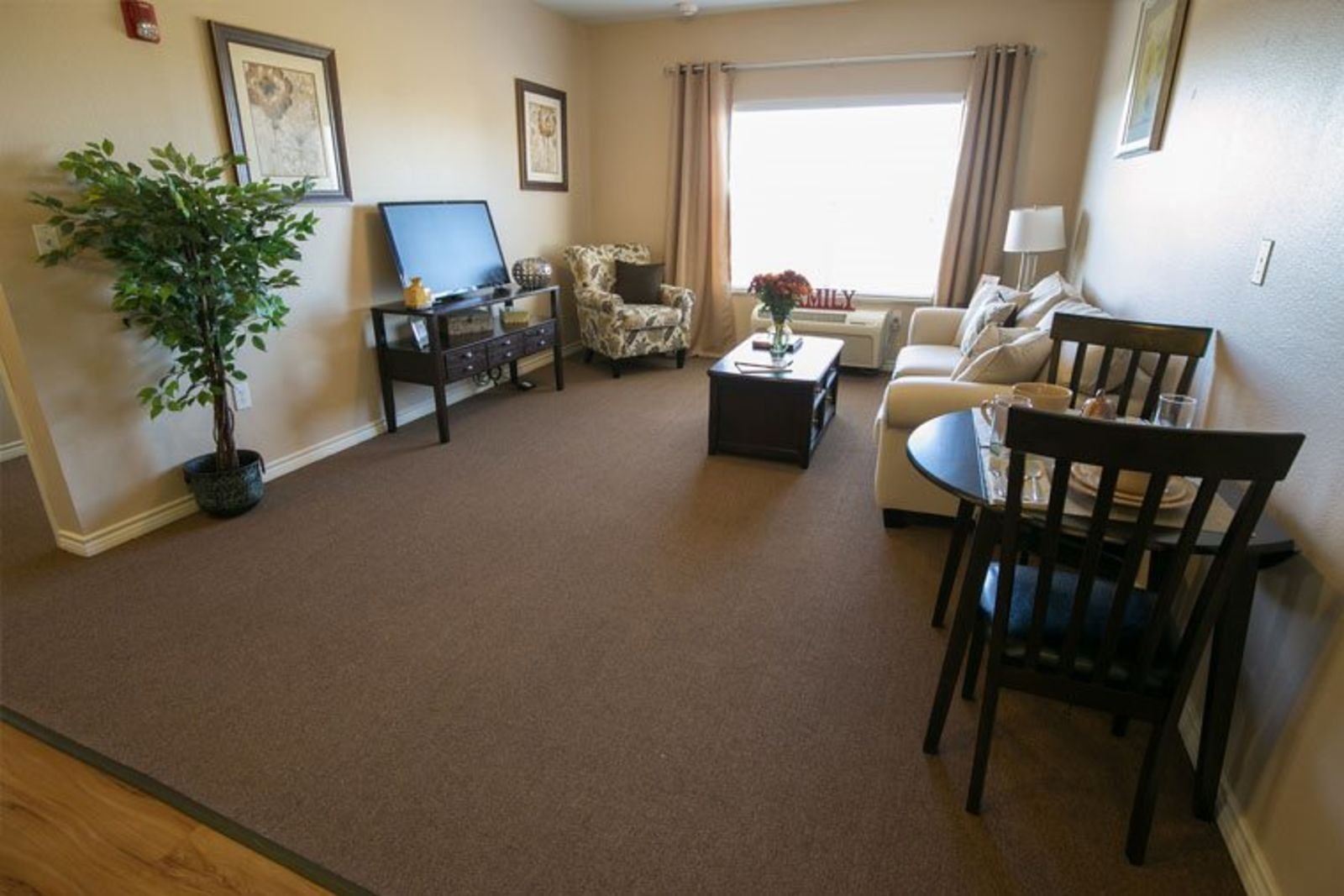 Sitting area with sofas and chairs
